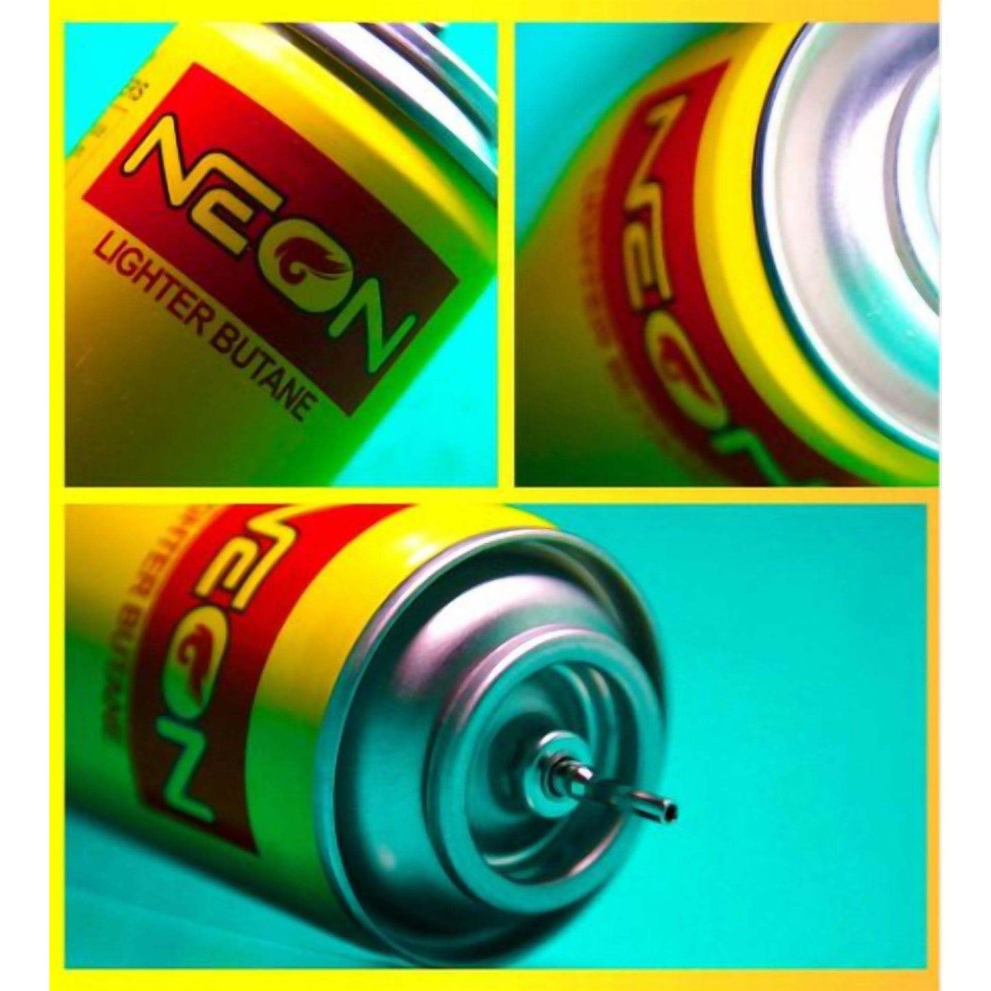 3 Pack NEON Ultra Refined Butane Gas Refill 10.14 oz Cans with 5 Adapter Tips – Universal Lighter Fuel for Refillable Lighters, Torches & Flame Tools – High-Performance Yellow Canisters – Velora