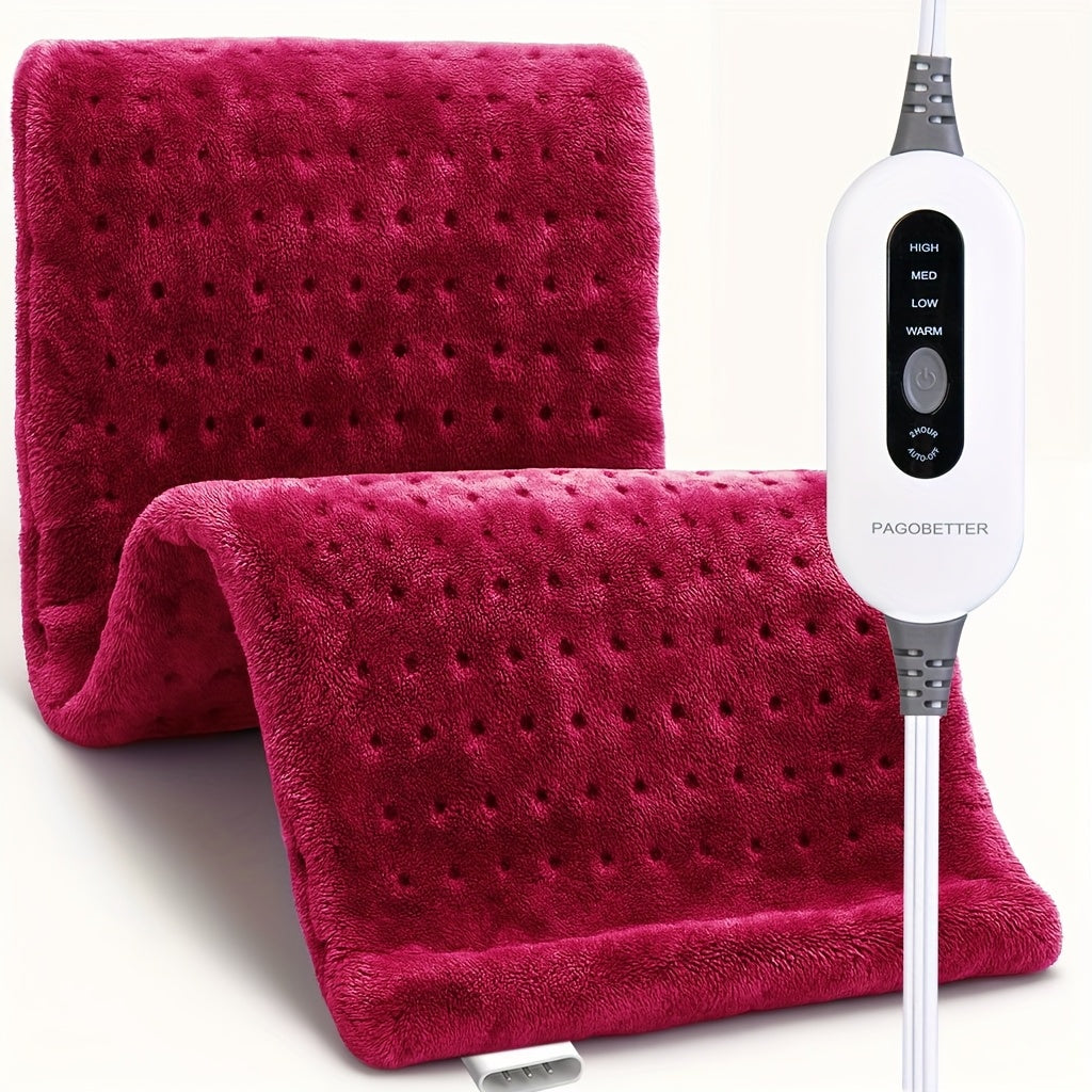 Heating Pad for Back Neck Shoulders & Cramps – Ultra Soft Flannel with 6 Heat Settings, Dry & Moist Heat, Auto Shut-Off, Machine Washable, 3 Sizes (12x15 / 12x24 / 17x33 in), Perfect Gift for Mom