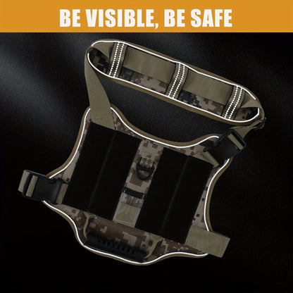 Tactical MOLLE Dog Harness – No-Pull Adjustable Reflective Pet Vest with Control Handle, Service Dog Training Harness for Easy Walking, No Pulling Tugging or Choking
