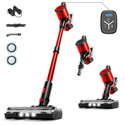 Cordless Stick Vacuum Cleaner 45-70KPA Powerful Suction, Anti-Tangle Brush 45-Min Runtime 50oz Dust Cup, Corded & Cordless Options, Rechargeable Lightweight Vacuum for Hardwood Floor Carpet Pet Hair Home