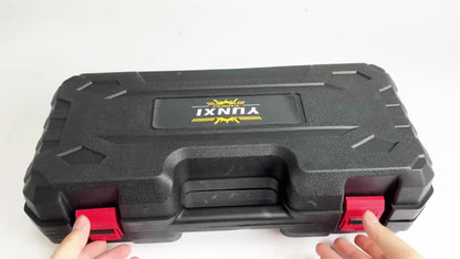 Mini Cordless Chainsaw Portable Handheld Electric Tree Cutter Splash Guard Security Lock Rechargeable for Garden Yard