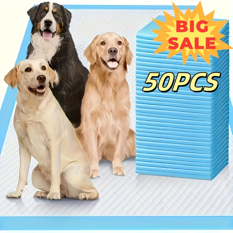 Extra Large Dog Pee Pads 24x24 Inch – Super Absorbent Leak-Proof Disposable Puppy Potty Training Pads with Odor Control, Indoor & Outdoor Use, Available in 50-Pack & 200-Pack