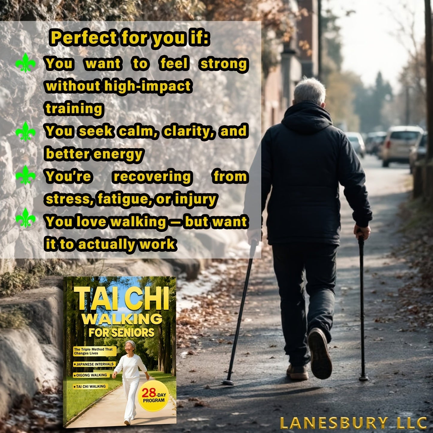 Tai Chi Walking for Seniors - Effortless Weight Loss & Gentle Care with the 28-Day Triple Method, Japanese Intervals & Qigong Walking, Low-Impact Fitness Guide for Older Adults