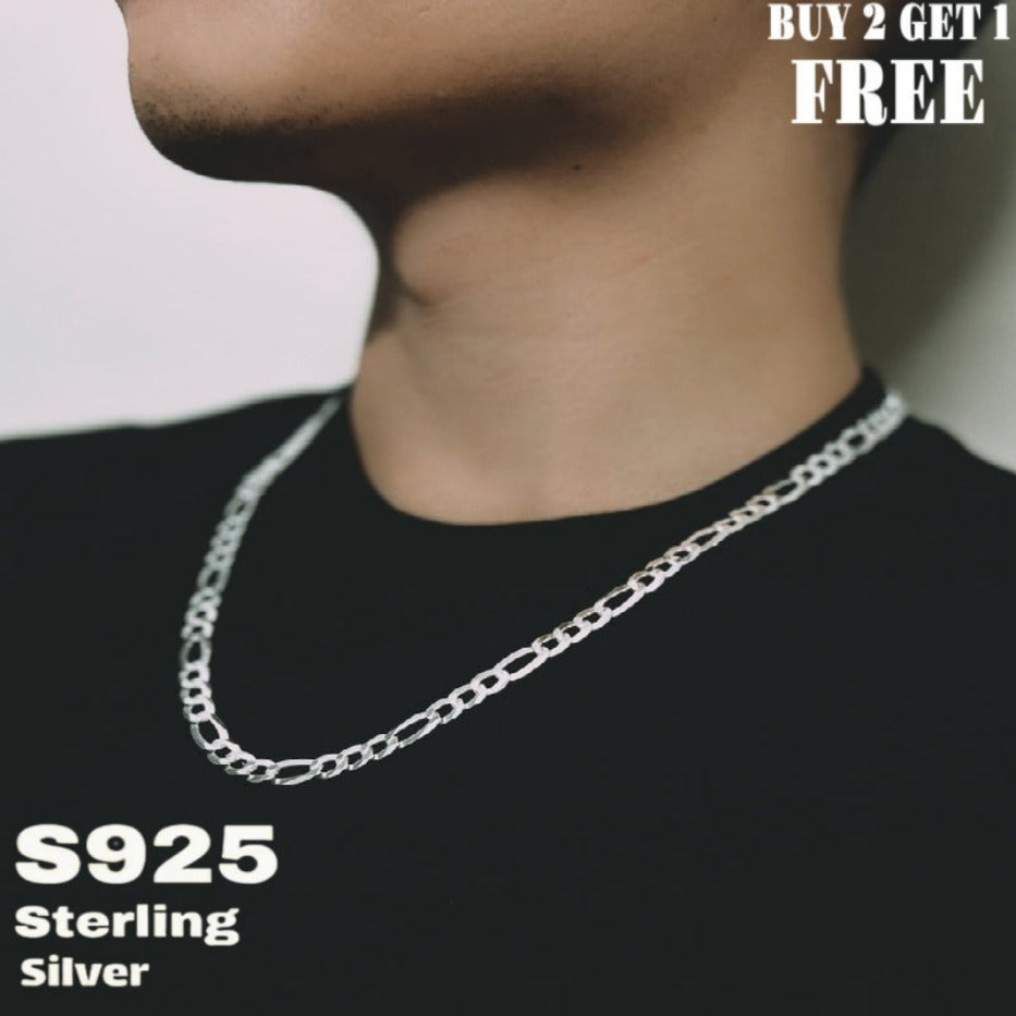 925 Sterling Silver Figaro Chain Necklace – 6mm Wide, 18 to 24 Inch, Unisex Men & Women, Includes Gift Box – Classic Silver Chain for Everyday Wear & Gifting