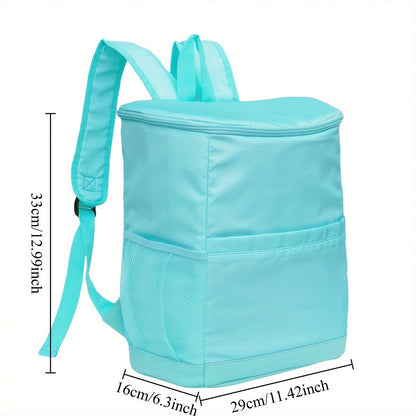 Insulated Cooler Backpack 30 Can Leopard Print with Mesh Pockets & Adjustable Straps - Leakproof Nylon Cooler Bag for Beach Camping Picnic Hiking Travel Daily Use