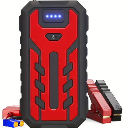Portable Car Jump Starter Kit 12V Multi-Function Battery Booster LED Flashlight SOS Rescue Light Air Pump for Cars Trucks SUVs Emergency Roadside Power