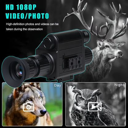Digital Night Vision Scope for Hunting – Infrared Riflescope Monocular, 5X Zoom, HD 1080P Video Recording, 32GB TF Card & 2600mAh Battery, Built-In Reticle for Hunting, Camping & Wild Adventure
