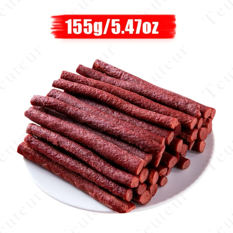 Premium Natural Beef Sticks Dog Treats – High Protein Grain-Free Beef Jerky & Molar Chews for Puppies, Adult Small Medium Large Dogs, Long-Lasting Training Rewards for All Breeds