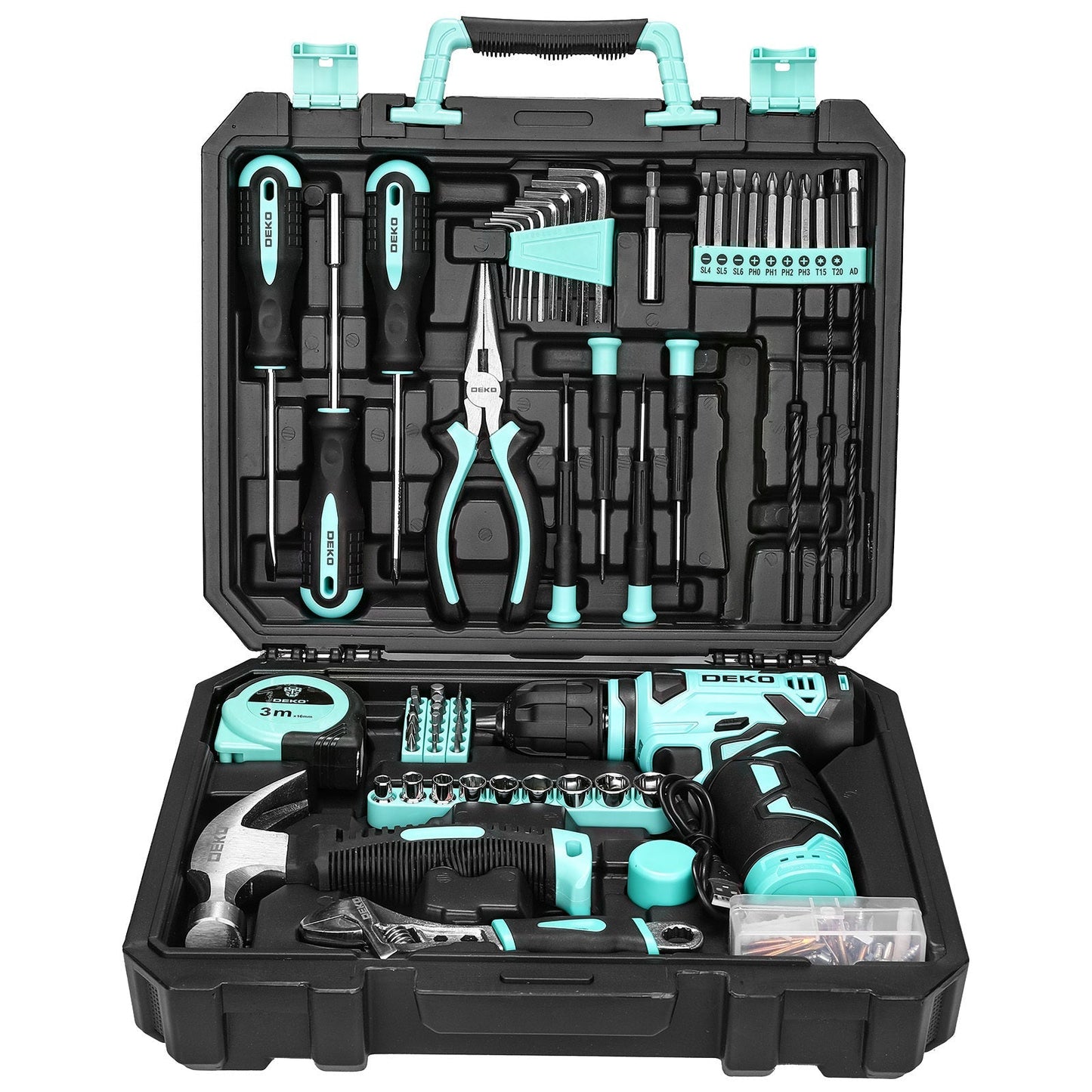 119/151 PCS Cordless Drill Tool Set 8V USB-C Rechargeable with LED – Lightweight All-in-One Home Repair Kit for Women, DIY, Garden & Furniture Assembly, 6 Colors, Great Gift