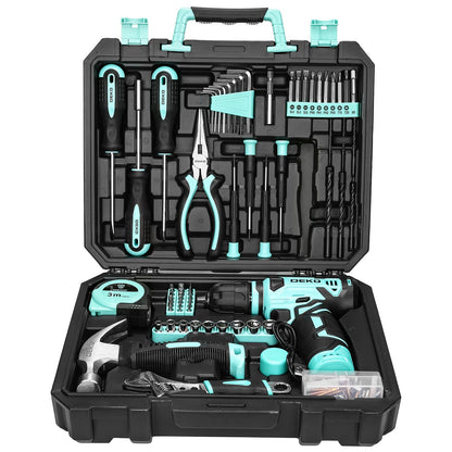 119/151 PCS Cordless Drill Tool Set 8V USB-C Rechargeable with LED – Lightweight All-in-One Home Repair Kit for Women, DIY, Garden & Furniture Assembly, 6 Colors, Great Gift