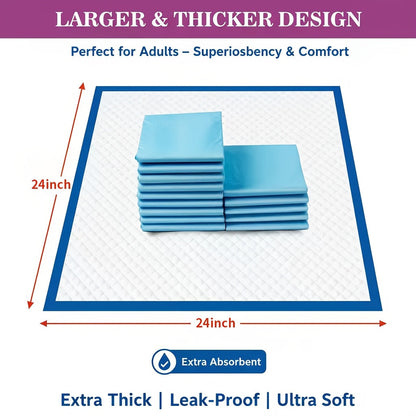 Extra Large Dog Pee Pads 6X Thicker Super Absorbent Leak-Proof Quick-Dry Puppy Training Pads Odor Control 28x34 Inch 50-200 Count Home Camping Pet Toilet