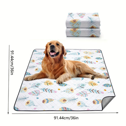 Washable Dog Pee Pads 2-Pack – Reusable Ultra-Absorbent Leak-Proof Whelping Pads with Non-Slip Backing, Machine Washable Puppy Training Pads for Playpen, Crate, Housebreaking & Travel