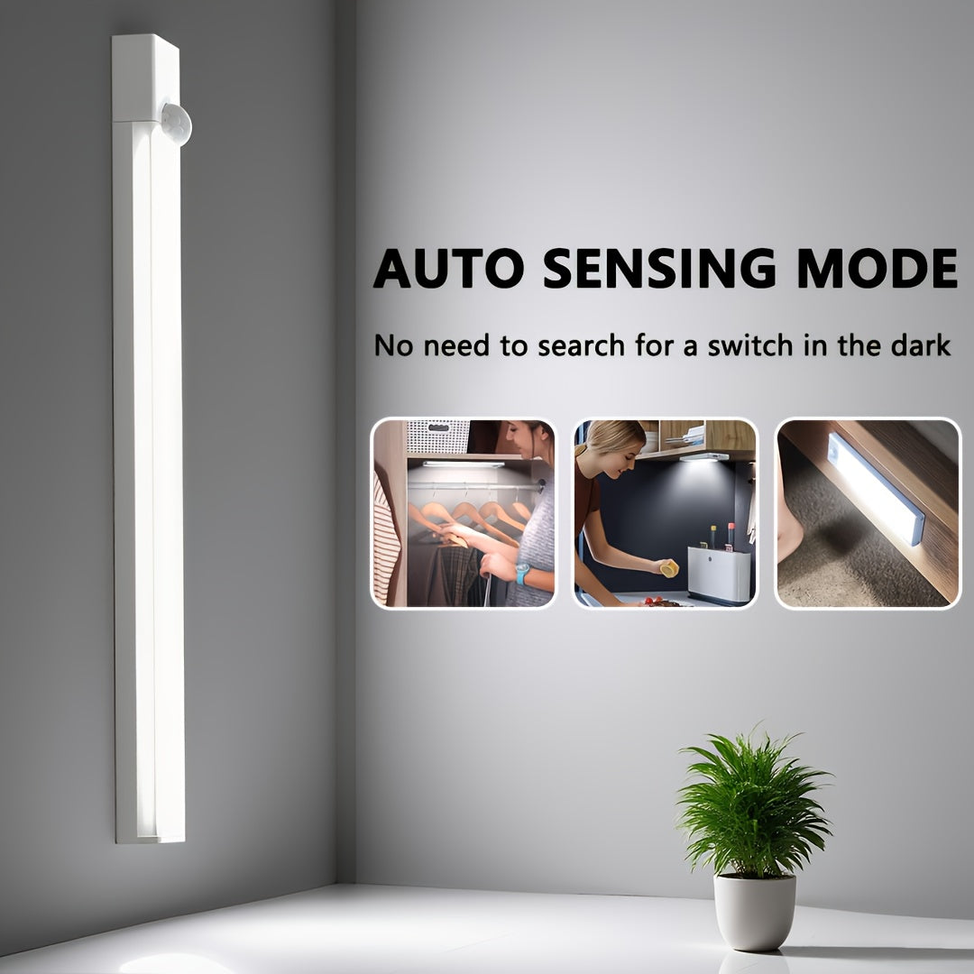 Motion Sensor LED Cabinet Light USB Rechargeable – Smart Wireless Under Cabinet Lighting, 3-Speed Dimming, Night Light for Kitchen, Bedroom, Closet, Stairs, Hallway – 6 Pack or 3 Pack