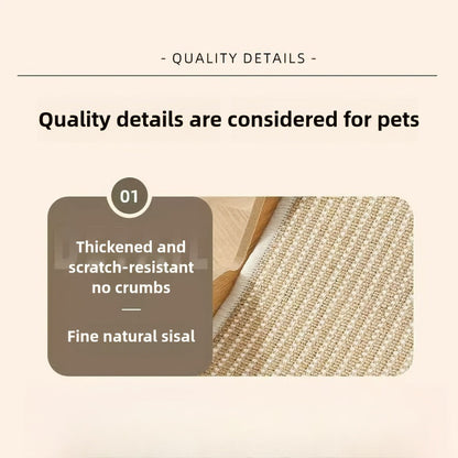 Large Sisal Cat Scratcher Lounge & Pad for Indoor Cats Durable Stable Cat Furniture – Upgraded Scratching Board & Combo Set with Leash & Collar