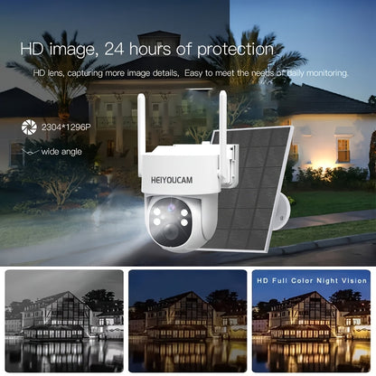 3MP Solar Security Camera Outdoor Wireless – 360° View, Smart Siren, Spotlight, AI Human Detection & Tracking, Color Night Vision, Two-Way Talk, Weatherproof, Wall Mount, Motion Sensor WiFi CCTV