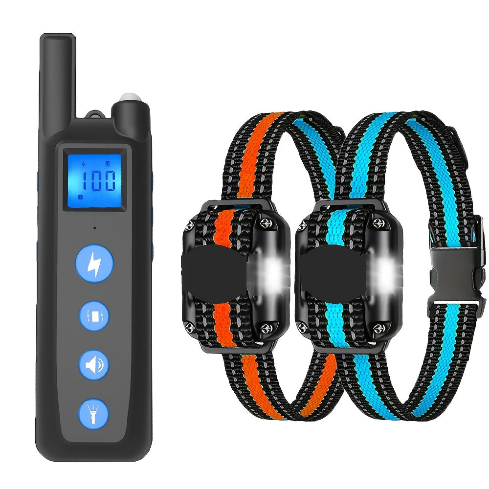 Dog Training Collar with Remote – Vibration & Sound Modes, Adjustable Nylon Strap for Small to Large Dogs, 1 Remote Controls 1, 2, or 3 Dogs