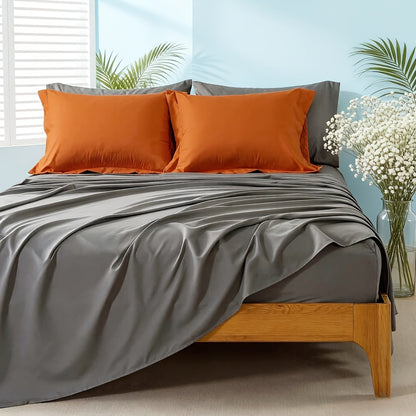 7 Piece Comforter Set Queen King Size – Soft Microfiber Pinch Pleated Bed in a Bag with Comforter, Fitted Sheet, Flat Sheet & 4 Pillowcases, All-Season Bedding Set for Home & Dorm