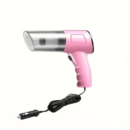 Pink Mini Handheld Car Vacuum Cleaner Strong Suction Dry Wet Cleaning for Pet Hair Cat Hair Multifunctional Portable Cordless Cute Design for Women Girls