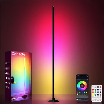 Smart RGBICB LED Floor Lamp with App and Remote Control Mood Atmosphere Lighting Color Changing Corner Lamp for Living Room Bedroom Gaming Office Home Decor Birthday Christmas Gift