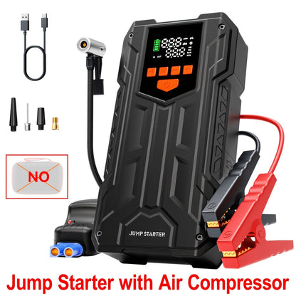 5-in-1 Jump Starter with Air Compressor 5000A Peak – 150 PSI Tire Inflator, 12V Car Battery Jump Pack for Gas & Diesel, Smart Cables & Battery Charger