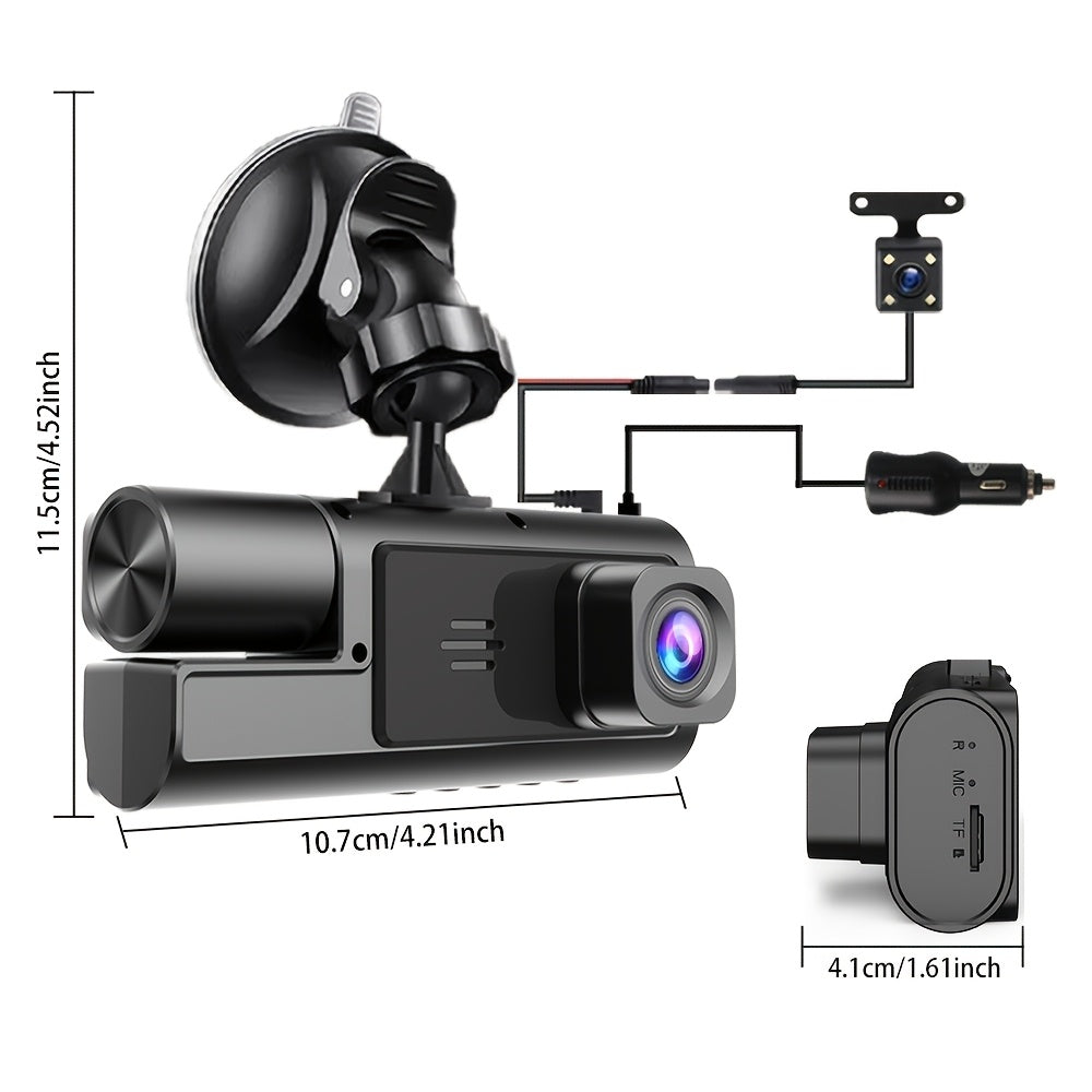 1080P Dual Channel Dash Cam Front & Rear 170° Wide Angle with Super Night Vision Loop Recording G-Sensor Wi-Fi – FHD Car DVR Dashboard Camera Tachograph for Cars Trucks SUVs