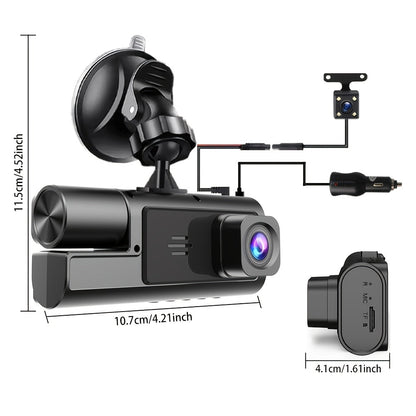1080P Dual Channel Dash Cam Front & Rear 170° Wide Angle with Super Night Vision Loop Recording G-Sensor Wi-Fi – FHD Car DVR Dashboard Camera Tachograph for Cars Trucks SUVs