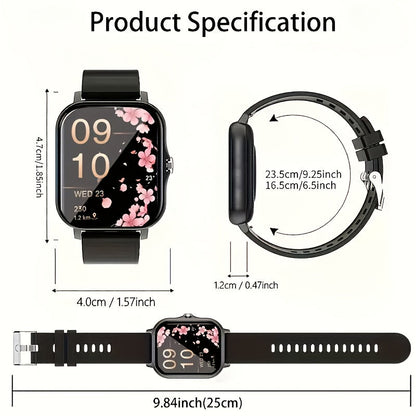 Full Touch Smartwatch 1.83" TFT Large Screen – Wireless Calling, Message Reminders, Email Display, Location Navigation, Remote Camera, Music Player, USB Charging, Gift for Family & Friends