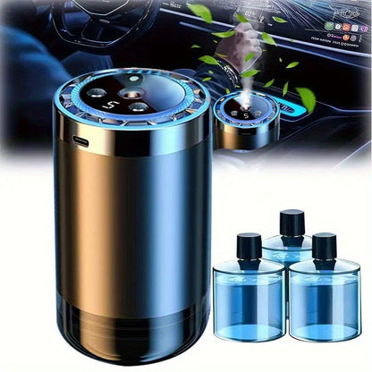 Smart Car Aromatherapy Diffuser – Adjustable Scent Strength, Eliminates Car Odors, Long-Lasting Freshness, Includes Essential Oil Bottles (Ocean or Cologne), Stylish Car Air Freshener Gift