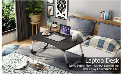 Lap Desk Bed Tray for Laptop & Eating – Large Breakfast Tray with Cup Holder & Drawer for Sofa Couch Floor Sitting, Study Reading Writing Portable Lap Table