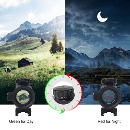 Tactical Red Green Dot Rifle Scope 1x40mm Reflex Sight – Aluminum Alloy Reflector Optic, Fits 20mm Picatinny Weaver Rail & 11mm Dovetail Rail – for Hunting, Shooting & Tactical Use