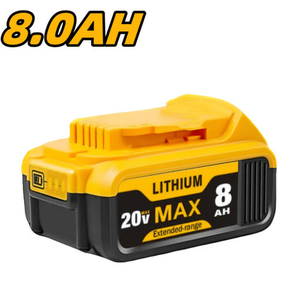 20V 8.0Ah Lithium-Ion Replacement Battery for DeWalt Cordless Tools – Compatible with DCB200, DCB205, DCB206, DCB204, DCB180 & DCD/DCF/DCG/DCS Series