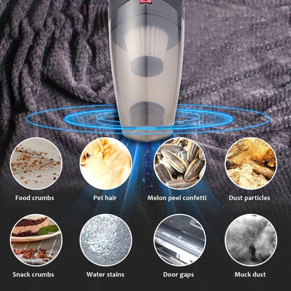 Handheld Car Vacuum Cleaner 4200PA 1800mAh Rechargeable Low Noise 4 Accessories for Car Home Pet Hair Pink Gift for Women