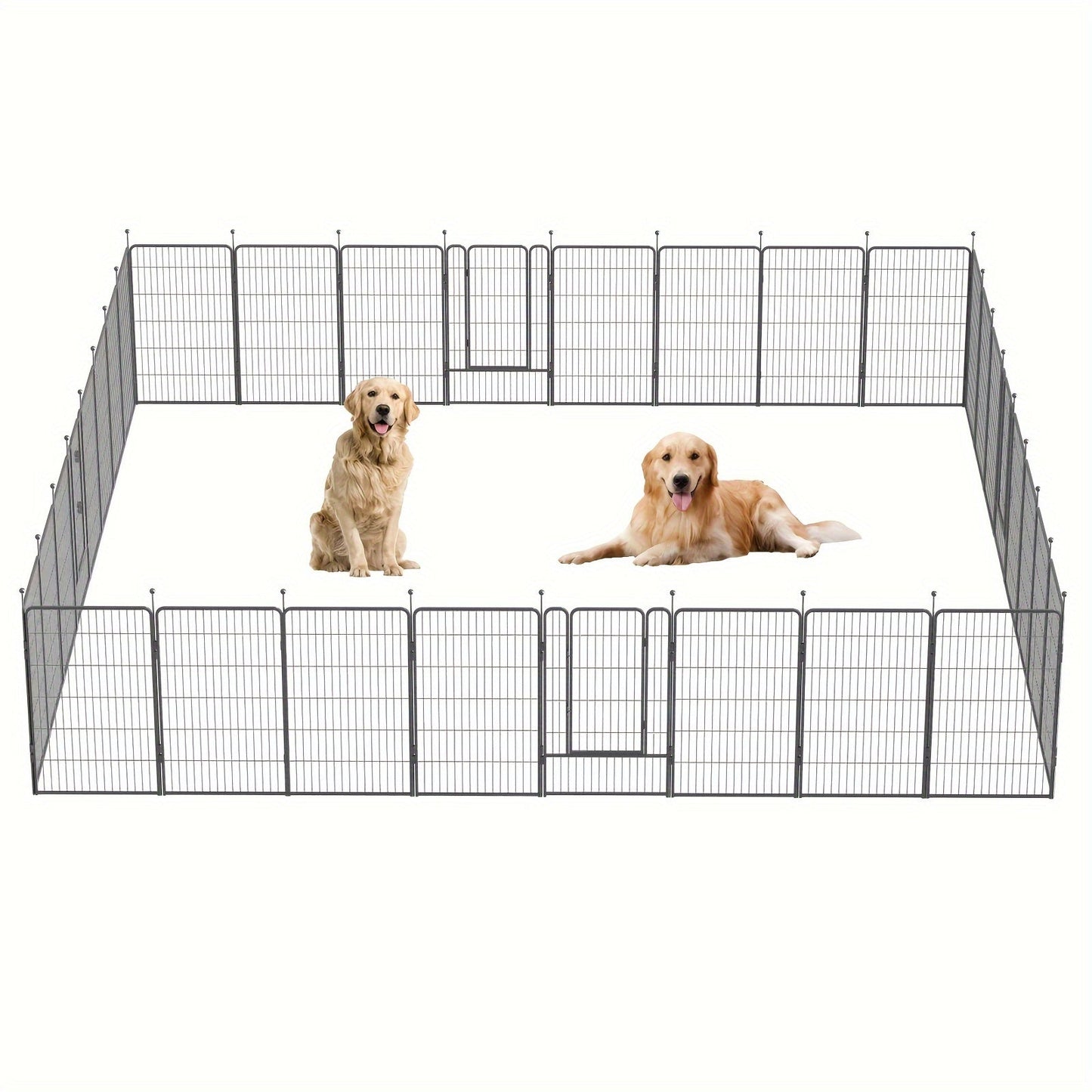 Outdoor Dog Playpen 8 Panels 32 Inch Hammer Design – Pre-Assembled Garden Dog Enclosure for Small to Medium Dogs, Yard Fence Barrier, Expandable Animal Pen