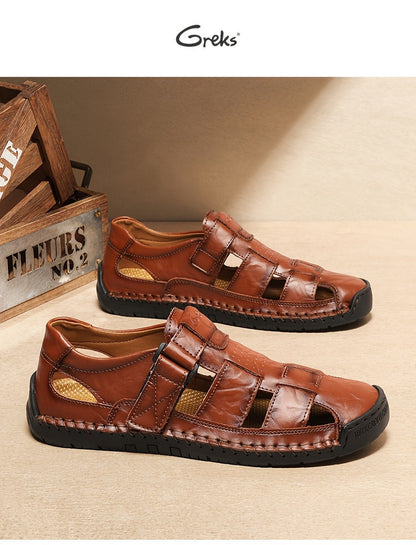 Men's Closed Toe Sport Sandals – Breathable Outdoor Fisherman Shoes, Anti-Slip Summer Beach Loafers for Hiking, Walking & Water Activities | Velora