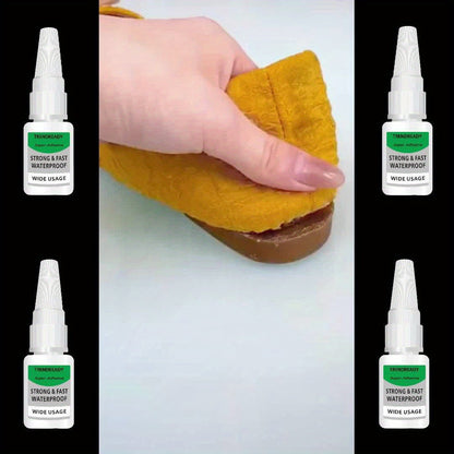 Heavy Duty Super Glue 4-Pack Waterproof Fast Drying Clear Non-Toxic Multi-Purpose Adhesive for Shoes Wood Plastic Metal Leather Ceramic Strong Bond Repair Glue