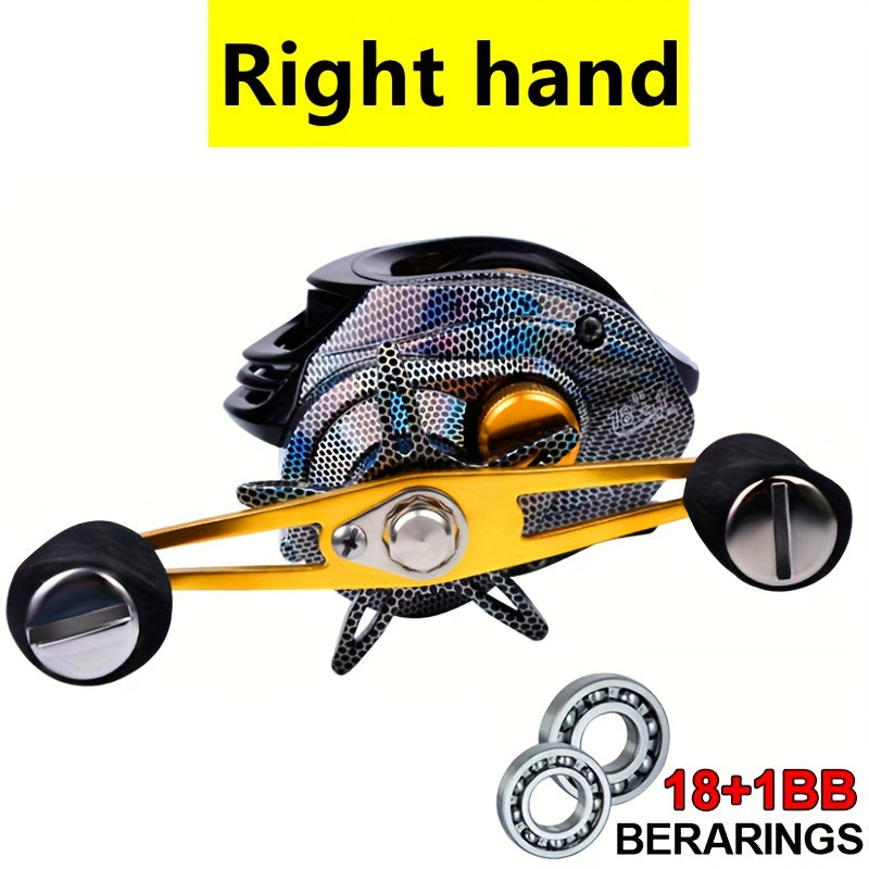 Ambidextrous Fishing Reel – Left & Right Hand Casting Reel, Aluminum Alloy, High-Performance Bearings, Freshwater & Saltwater, Compact Sporty Design