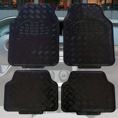 4-Piece Car Floor Mats Set Waterproof All-Weather Heavy Duty - Non-Slip Dustproof Easy Clean Universal Fit for SUV Truck Sedan, Full Coverage Interior Protection Mats in Multiple Colors