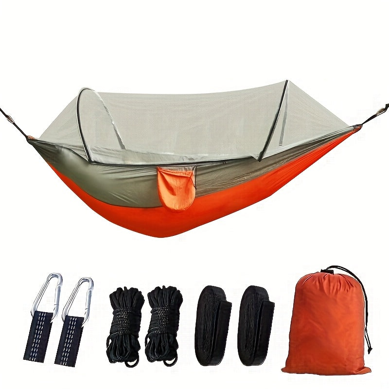 3-in-1 Double Camping Hammock with Mosquito Net and Sun Shade – Lightweight Portable Durable, Ideal for Camping Hiking Backpacking Picnicking Parks, 7 Color Options
