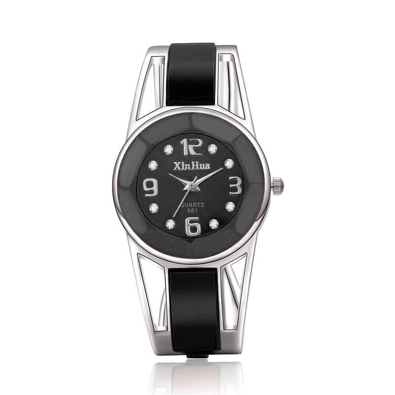Women's Quartz Bracelet Watch Stainless Steel Band Analog Round Dial Elegant Ladies Wrist Watch 4 Colors