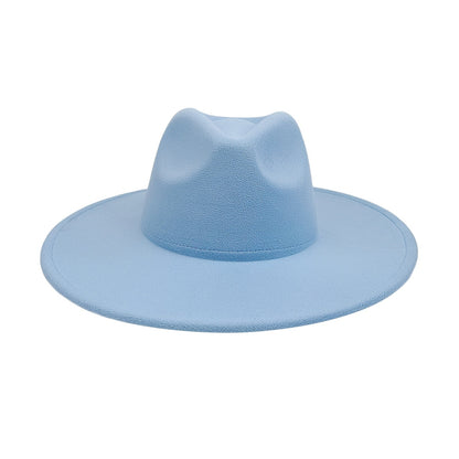 Wide Brim Cowboy Hat for Men & Women – Western Felt Fedora Cowgirl Cap, Classic Jazz Panama Trilby Style, Sun Hat for Outdoor Festivals, Travel & Everyday Casual Wear