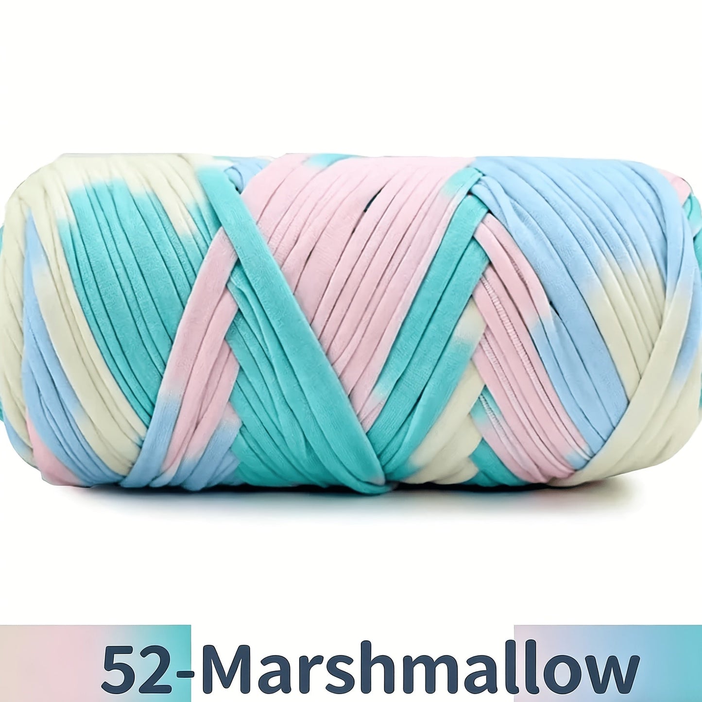 T-Shirt Fabric Yarn 400g (2 x 200g) Chunky Cotton Blend in 49 Colors – Soft Thick Yarn for Crochet Baskets, Bags, Rugs, Macrame & Knitting Projects – Beginner-Friendly Craft Yarn