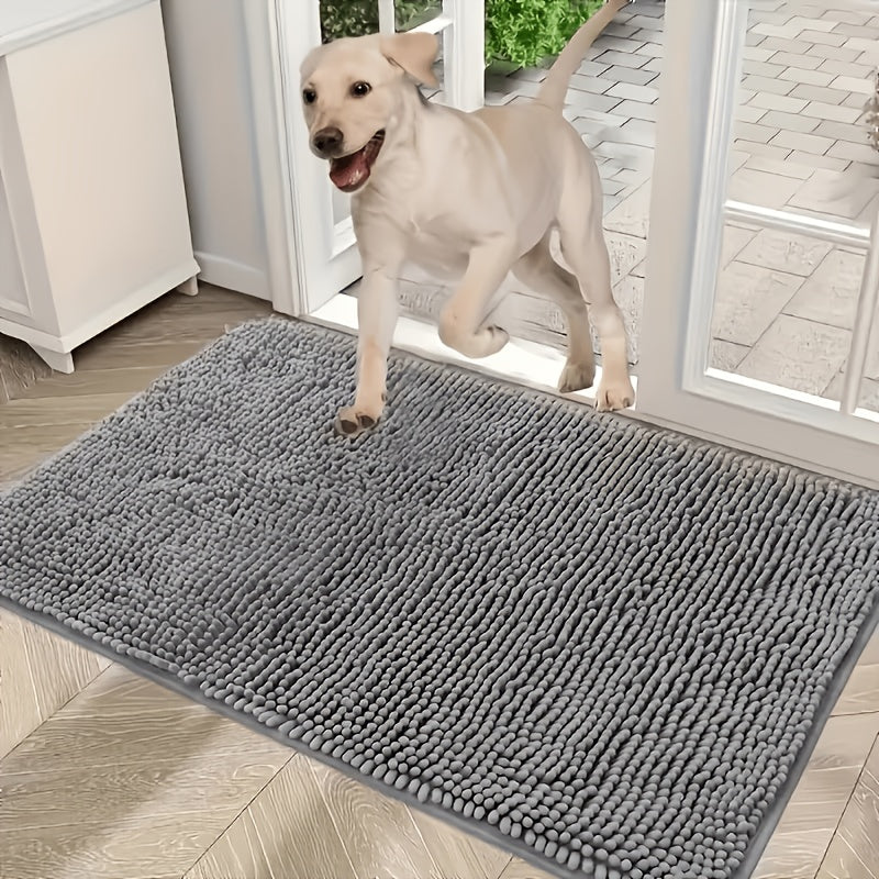 Dog Door Mat for Muddy Paws 2-Pack – Absorbent Non-Slip Washable Microfiber Mud Mat, Quick Dry Entry Indoor Floor Mat for Dogs, Machine Washable, Available in 24x17 & 32x20 inch, 3 Colors