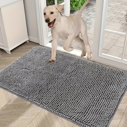 Dog Door Mat for Muddy Paws 2-Pack – Absorbent Non-Slip Washable Microfiber Mud Mat, Quick Dry Entry Indoor Floor Mat for Dogs, Machine Washable, Available in 24x17 & 32x20 inch, 3 Colors