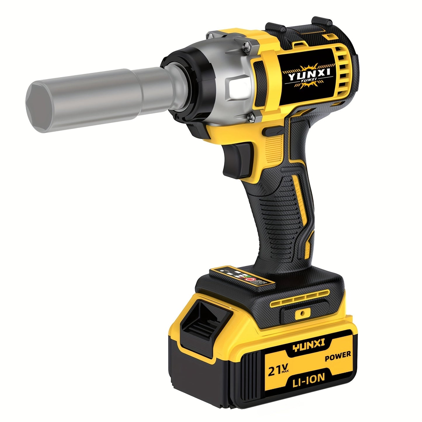 21V Brushless Cordless Impact Wrench & Drill Set – 4000mAh Li-ion Battery, Toolbox, Charger & Socket Accessories for Automotive, Home & Industrial Use