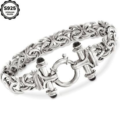 925 Sterling Silver Classic Women's Bracelet – Elegant Silver Chain Bracelet for Anniversary, Graduation & Valentine's Day, Holiday Gift Box Included