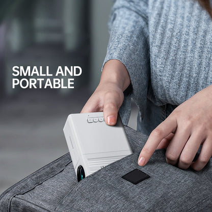Mini Portable Projector 1080P Full HD Home Theater Outdoor Movie Projector – Phone Screen Mirroring iOS Android TV Stick USB HDMI Laptop Compatible
