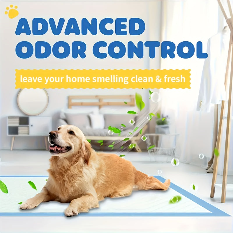 Super Absorbent Pet Pee Pads 23.62" x 23.62" – Bulk 50 to 400 Count Leak-Proof Disposable Training Pads for Dogs, Puppies, Cats & Rabbits, Odor Control, Great Value Pack