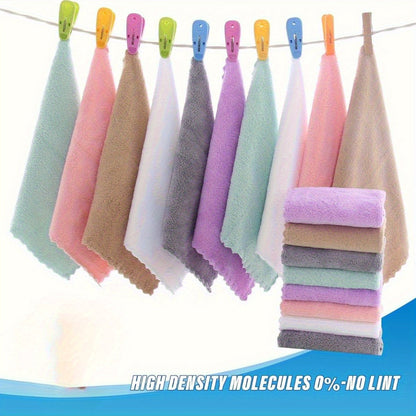 40-Pack Cleaning Cloths Soft Absorbent Household Rags 9.4x9.4 Inch | Multi-Purpose Square Towels Kitchen Bathroom Car Cleaning | Reusable Washable Random Colors | Bulk Value Pack | Gift for Mom