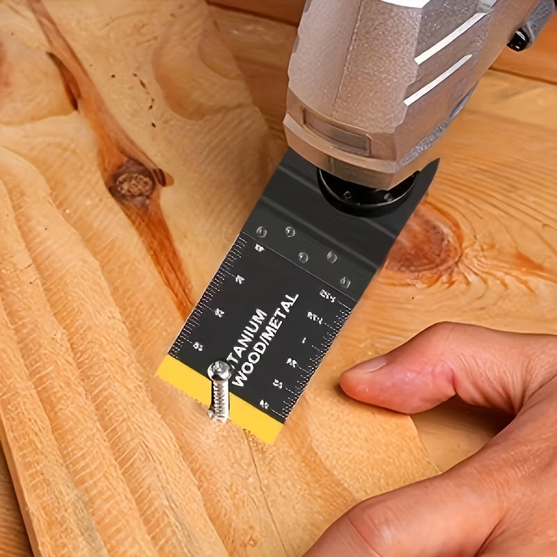 Titanium Oscillating Saw Blades Universal Quick Release Multi Tool Blades Set – 18/28/36/50 Pcs, Cuts Metal, Wood & Plastic, Compatible with Dewalt, Makita, Bosch & More