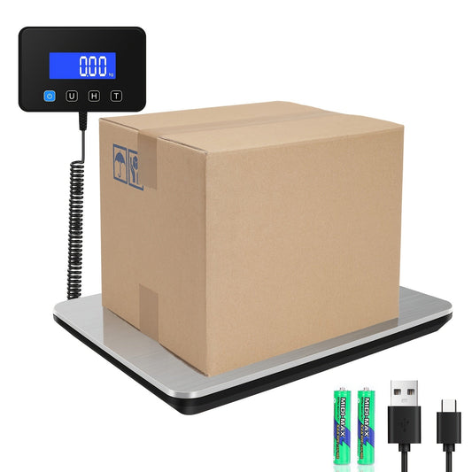 Digital Shipping Scale 440 lbs High Precision 0.5oz Accuracy for Postal Mail Packages, Small Business Warehouse Home Use, Includes Batteries & Charging Cable